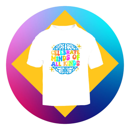 Celebrate all Minds Autism  Retro Short Sleeve T-shirt