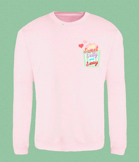 Pink Sweatshirt  Retro Short Sleeve T-shirt