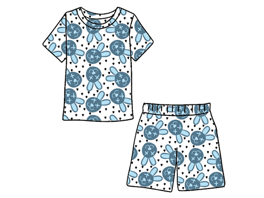 Blue T-shirt and Shorts Set Jelly Bunny