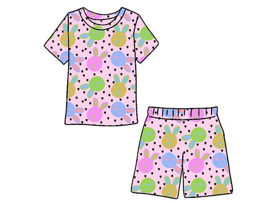 pink T-shirt and Shorts Set Jelly Bunny