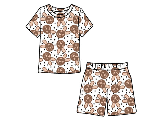 Neutral T-shirt and Shorts Set Jelly Bunny