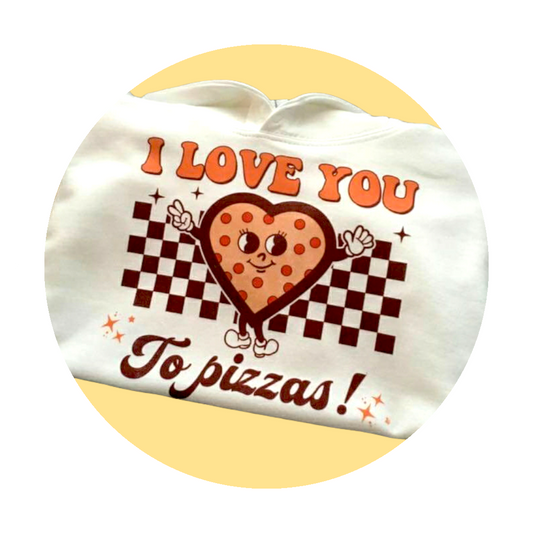 Love you too Pizza Skater White Hoody